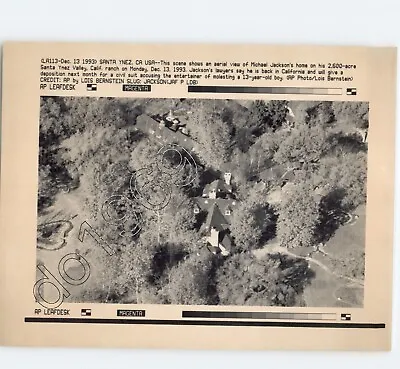 Aerial View Of MICHAEL JACKSON Home NEVERLAND RANCH In CA 1993 Press Photo • $40