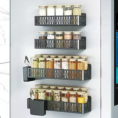 ENESNES Magnetic Spice Rack For Refrigerator 4 Pack Magnetic Shelf For Fridge... • $31.23