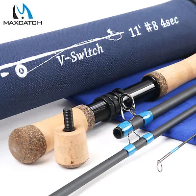 $113 • Buy Maxcatch Switch Rod 4/5/6/7/8/9WT Fly Fishing Rod With Switchable Fighting Butt