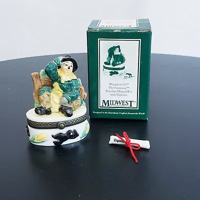 PHB Scarecrow Wizard Of Oz Trinket Porcelain Hinged Box Midwest Of Cannon Falls • $45