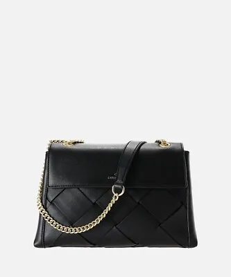 £42.99 • Buy CHRISBELLA GENUINE LEATHER BLACK- NEW -Designer X Body Shoulderbag Handbag