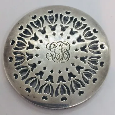 Tiffany & Co. Antique Sterling Silver Ornate Round Vinaigrette • $250