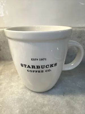 Starbucks Vintage Barista Mug 2001 Ceramic Large White 16oz Coffee Cup Est 1971 • $14.99