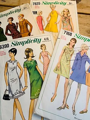 £5.99 • Buy 60's Vintage Simplicity Dress Making Patterns 4 Dress And Jacket Skirt Patterns