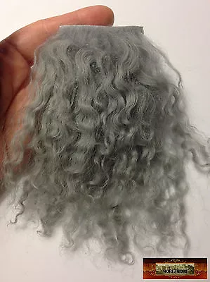 M01370-FS MOREZMORE Tibetan Lamb Fur Mini Sample 2x2 SILVER GREY Doll Hair • $8.90