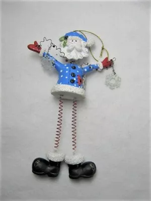 Resin Santa Spring Legs Christmas Ornaments Snowflakes 7  • $6.49