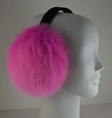 Real Pink Fox Fur Earmuffs New  • $49.95