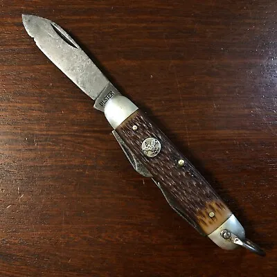 Vintage 60s 70s Ulster Boy Scouts Of America BSA Folding Camp Pocket Knife EDC • $24