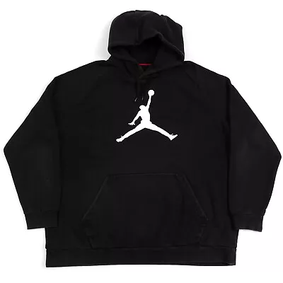 Nike Air Jordan Black Pullover Fleece Hoodie Mens Large Jumpman Logo 3xl • $25.88