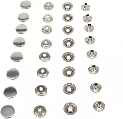 Snap Fasteners 100% Stainless Steel Boat Marine Canvas Upholstery Snaps Cap - So • $13.81