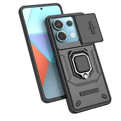 For XiaoMi RedMi Note 13 Pro Hybrid Armor Slide Camera Magnetic Hard Case Cover • $9.99