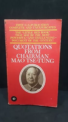 Quotations From Chairman Mao Tse-Tung The Little Red Book.1967 1st Ed P/b Bantam • £9.99
