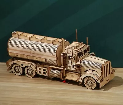 3D Wooden Puzzle Fuel Truck Car Tanker DIY Wooden Kit Laser Cut Scale Model  • $35.50