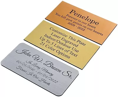 Custom Engraved Plate 2x4 2x6 3x6 Name Plate Plaque Art Label Tag Gift Trophy • $4.92