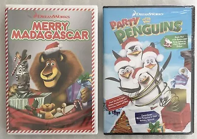 Merry Madagascar / Party With The Penguins / 2-Movie DVD Lot NEW SEALED • $8