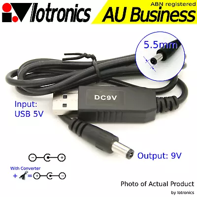 $8.99 • Buy USB To 9V 8W Boost/step Up Power Supply Converter Cable DC Barrel Jack 5.5mm