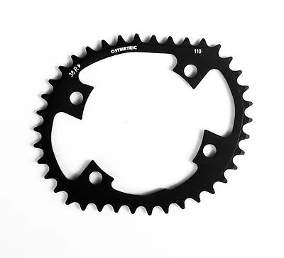 Osymetric BCD110 4 Bolts X 38T Alloy Road Chainring (Black) -For 9000/6800/5800 • $77