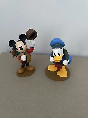 Disney MICKEY CHRISTMAS CAROL Figure Scrooge And Donald Plastic Figures • £7.99