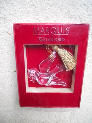 $15.99 • Buy NEW IN THE BOX Marquis By WATERFORD Crystal Dove Christmas Ornament #139907
