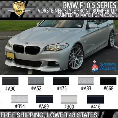 Fits 2011-2016 BMW F10 5-Series V Style Front Bumper Lip Painted To Color • $203.99