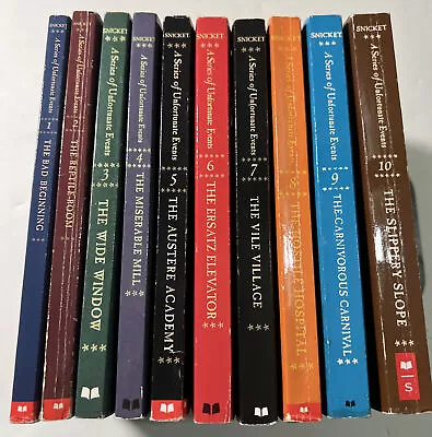 A Series Of Unfortunate Events Set Of 10 Books 1-10 Paperback Lot Lemony Snicket • $28.99