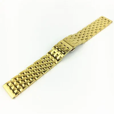 Solid Stainless Steel Watch Strap Bands Mens Business Bracelet Universal 20/22mm • £19.88