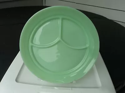 Fire King Jade-ite 3-part G292 Dinner Plates With Logo • $45