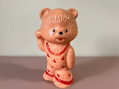 Vintage Rubber Funny Pink Sports Bear Misha Bath Toy Doll Soviet Ukraine USSR • $12.81