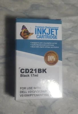 $0.99 • Buy BLACK INK DL-21/22/23/24BK For DELL PRINTER V313 V515W P513W P713W V715W