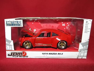 1974 Mazda RX-3 Red JDM Tuners Jada Toys 1/24 Scale Diecast Car • $89.99