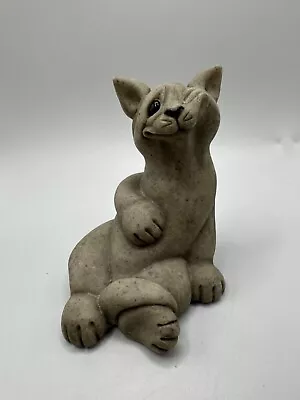 Quarry Critters Winking Cat Carla Figurine 2000 Second Nature Designs 3.5  • $10.95