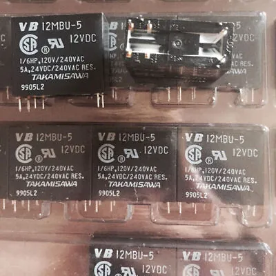 10pcs TAKAMISAWA VB12MBU-5 5VDC Power Relay 5A 240VAC 6Pin #D2 • $21.30