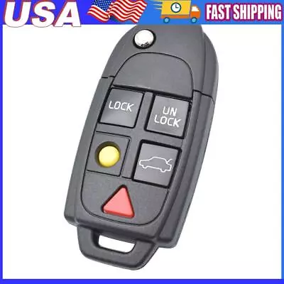 Auto Remote Flip Key Fob Shell Case Replacement For Volvo XC90 XC70 V70 S60 S80- • $8.99