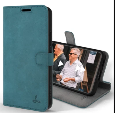 £9.95 • Buy IPhone 8 Pro Max Leather Phone Case By SNAKEHIVE Teal, Slight Imperfections
