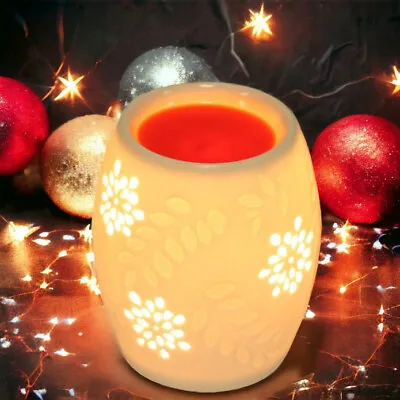 Wax Oil Aroma Warmer Electric Floral Ceramic Wax Melt Burner Lamp Fragrance • £9.90