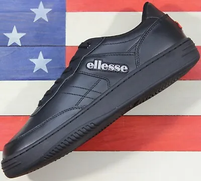 Ellesse Vinitziana 2.0 OG Men's Leather AM Tennis Shoe Black Opal Gray [6-10001] • $34.44