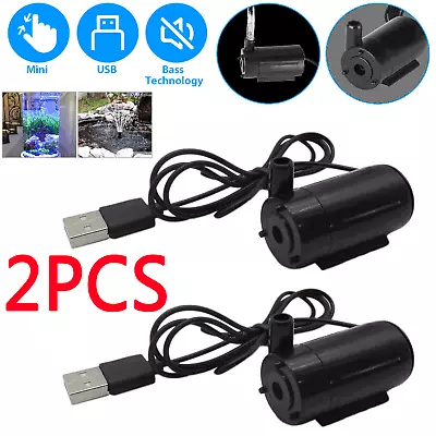 Water Pump Mini Mute Submersible USB 5V 1M Cable Garden Fountain Tool Fish Tank • $7.99