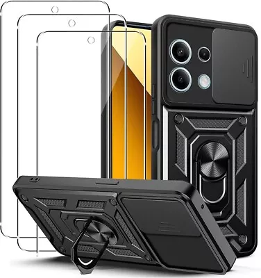 For Xiaomi Redmi Note 13 12C Pro+ X6 M6 Case ARMOUR Phone Cover & Screen Glass • £5.95