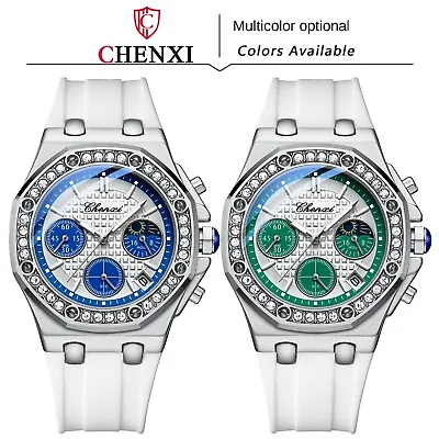 Multi-Functional Women's Watch Moon Diamond Quartz Watch Fashion Wrist Watch • $61.03