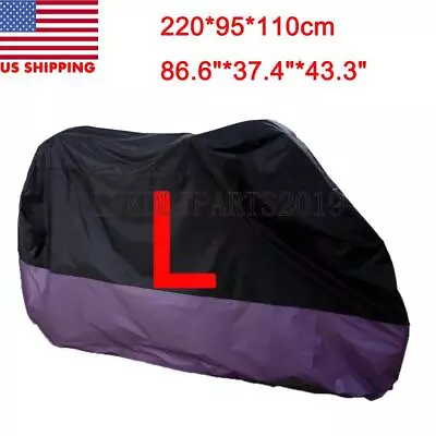 L Motorcycle Moped Bike Cover  Outdoor Rain UV Snow Storage Protector • $23.95