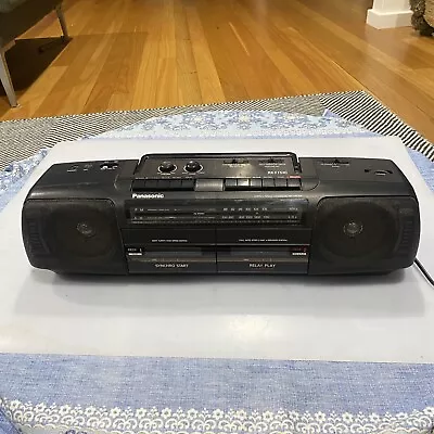 Vintage Panasonic RX-FT510 Radio Double Cassette Recorder Boombox FM AM N2 • $95