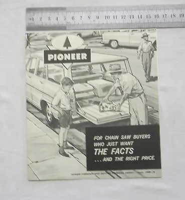 Pioneer Chain Saw Original Insert Pamphlet Removed From A Magazine Chainsaw • $12