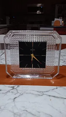 Sasaki Mid Century Modern Crystal Sun Form Quartz Clock Japan Kalmar Ice Style • $75