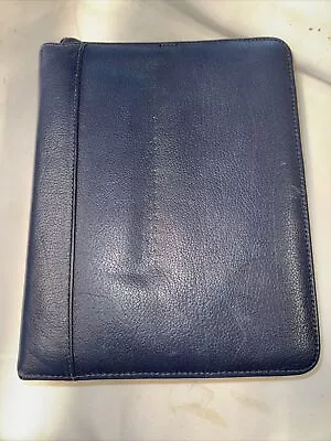 Franklin Quest Faux Leather Blue Binder • $25