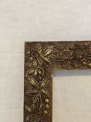 VINTAGE FITS 10”x13” CARVED GOLD GILT ARTS & CRAFTS ART NOUVEAU PICTURE FRAME • $129.99