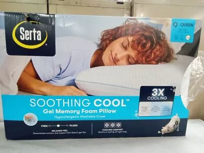 Serta Soothing Cool Gel Memory Foam Pillow 3X Cooling Queen. NIB. 106 JS • $46.99