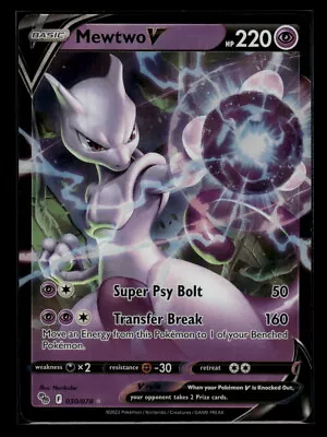 Pokemon Pokemon GO Mewtwo V Ultra Rare #030/078 • $1