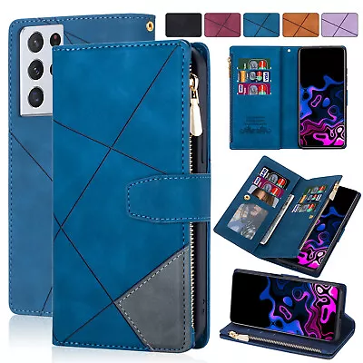 Zipper Leather Wallet Card Stand Case For Samsung A14 A51A71 A12A32A52 A13A33 5G • $12.64