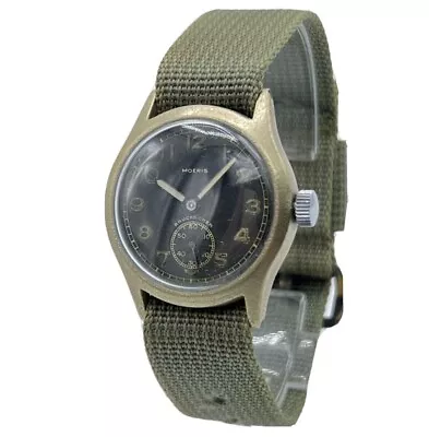 Vintage DH WW2 Watch Moeris Swiss Mens Mechanical Black Military German Army • $531.43