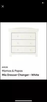 Mamas And Papas Mia Changing Unit With 3 Drawers. Great Nursery Storage. • £299